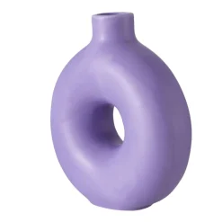 Vase lanyo lilas h20cm en gres
