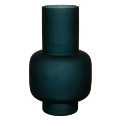 Vase mat eterra bleu d15xh25cm verre