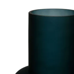 Vase mat eterra bleu d15xh25cm verre