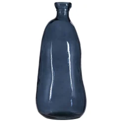 Vase organique en verre recyclé bleu d34xh73cm - Simplicity