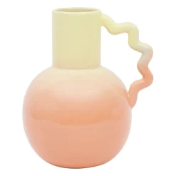 Vase pichet en grès corail h24cm - Lumi