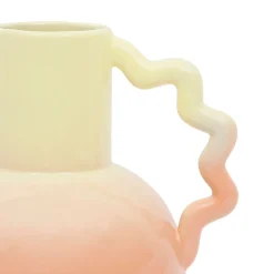 Vase pichet en grès corail h24cm - Lumi