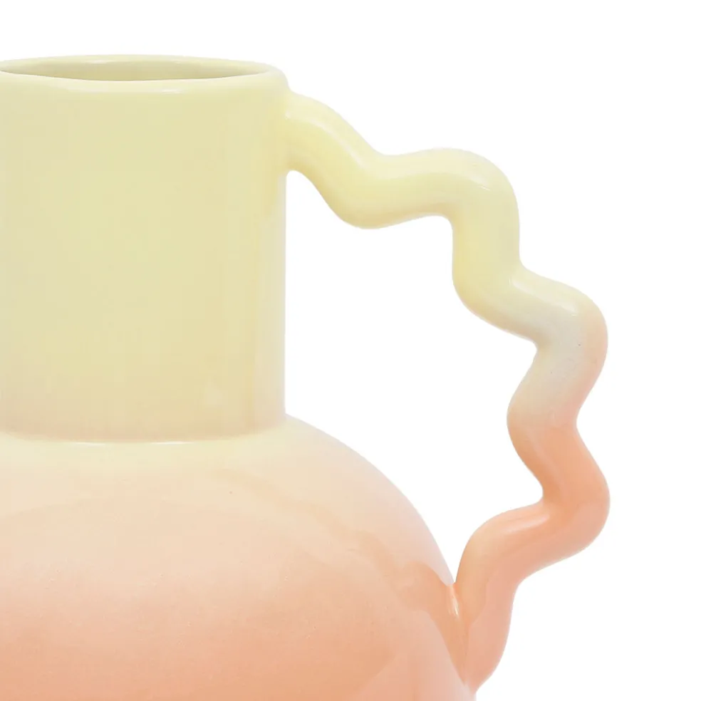 Vase pichet en grès corail h24cm - Lumi