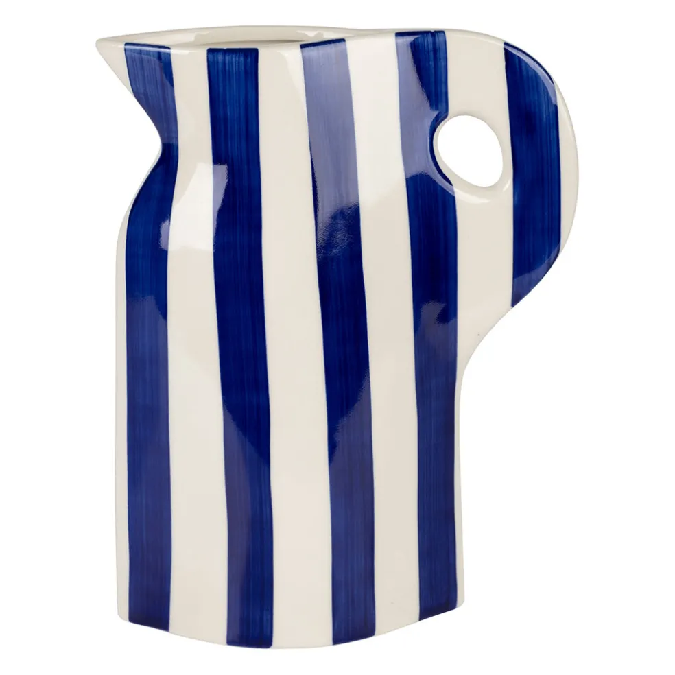 Vase pichet en grès indigo h24cm - Artist