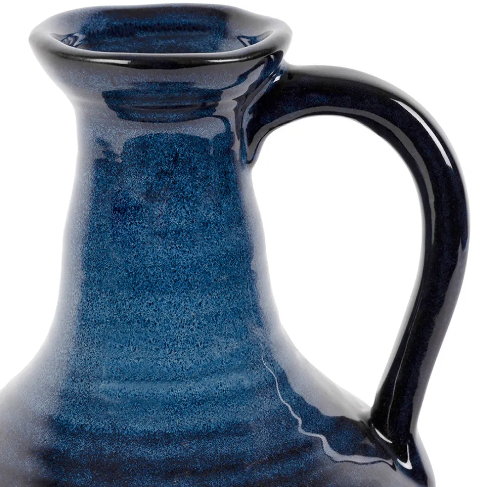 Vase pichet en grès indigo h24cm - Mijas