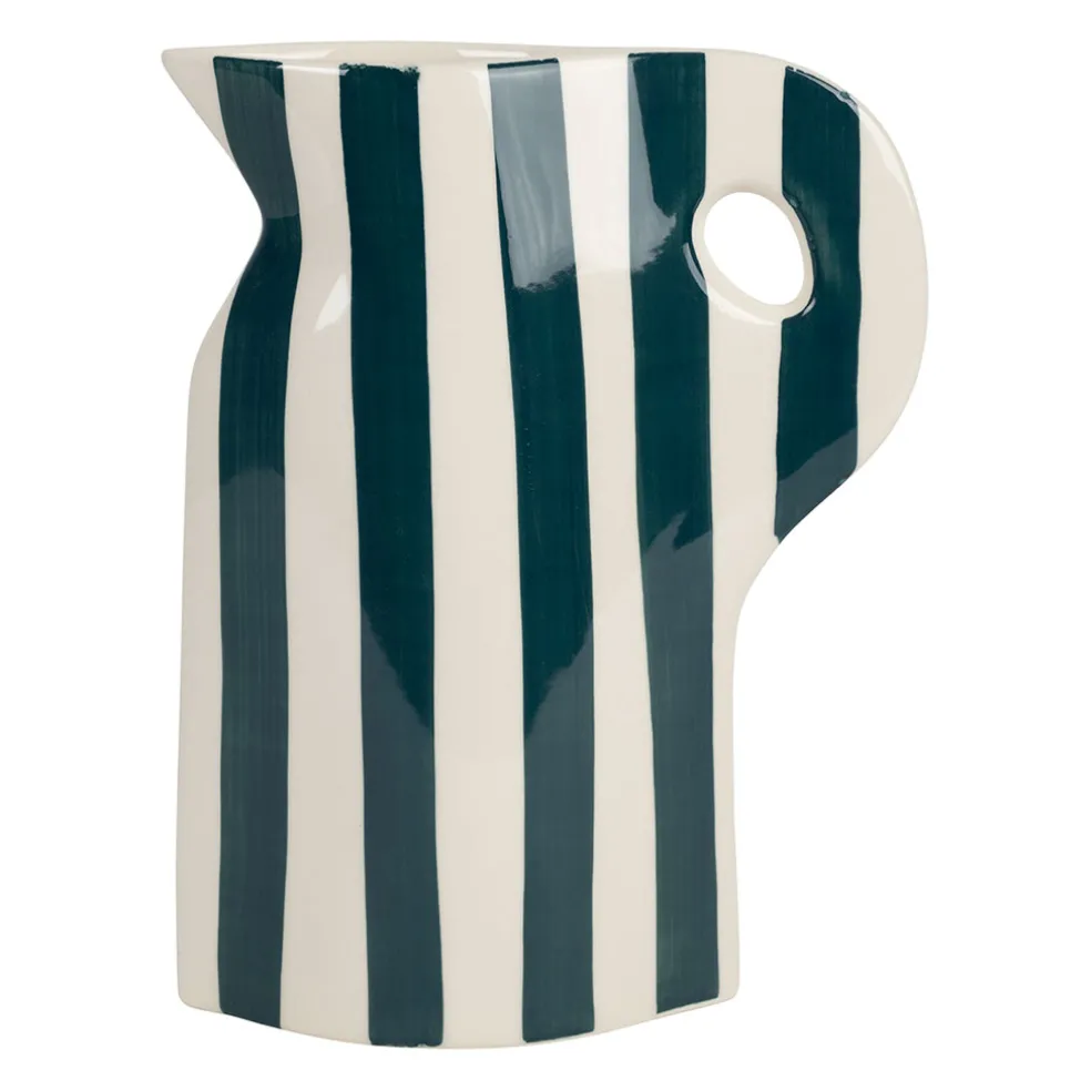 Vase pichet en grès émeraude h24cm - Artist