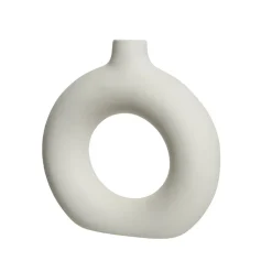 Vase porcelaine blanc d6.5xh21.5cm