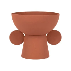 Vase pour fleur séchée en fer terracotta - terre brulée