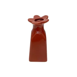 Vase soliflore en faïence terracotta h11cm