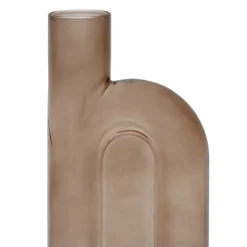 Vase soliflore fumé en verre - blue sand