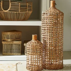 Vases paniers x3 en rotin naturel - Mon hirondelle