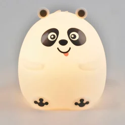 Veilleuse lumineuse led panda en abs blanc h12cm