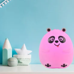 Veilleuse lumineuse led panda en abs blanc h12cm