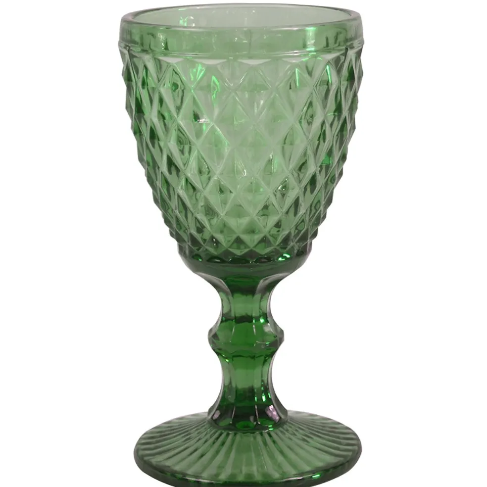 Verre à pied 20cl vert - Diamond