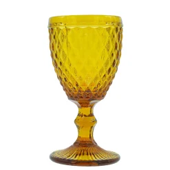 Verre à pied en verre ambré 20cl - Diamond