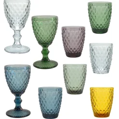 Verre à pied en verre ambré 20cl - Diamond