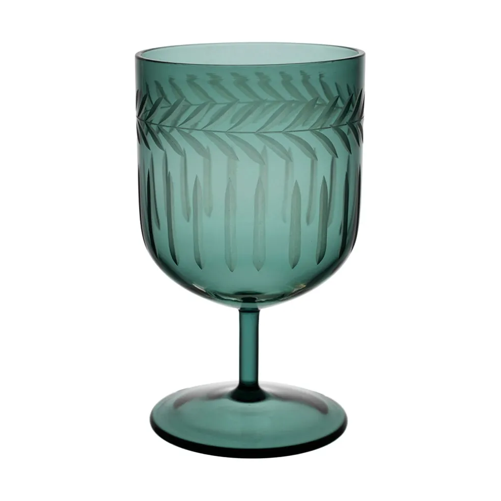 Verre à pied en verre borosilicate émeraude 20cl - Azelie