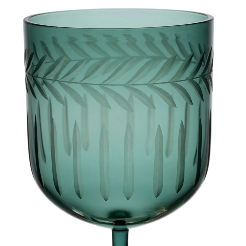 Verre à pied en verre borosilicate émeraude 20cl - Azelie