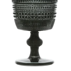 Verre à pied en verre fumé 30cl - strie