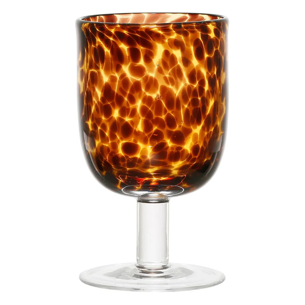 Verre à pied pour vin en verre ambre 30cl - Preline