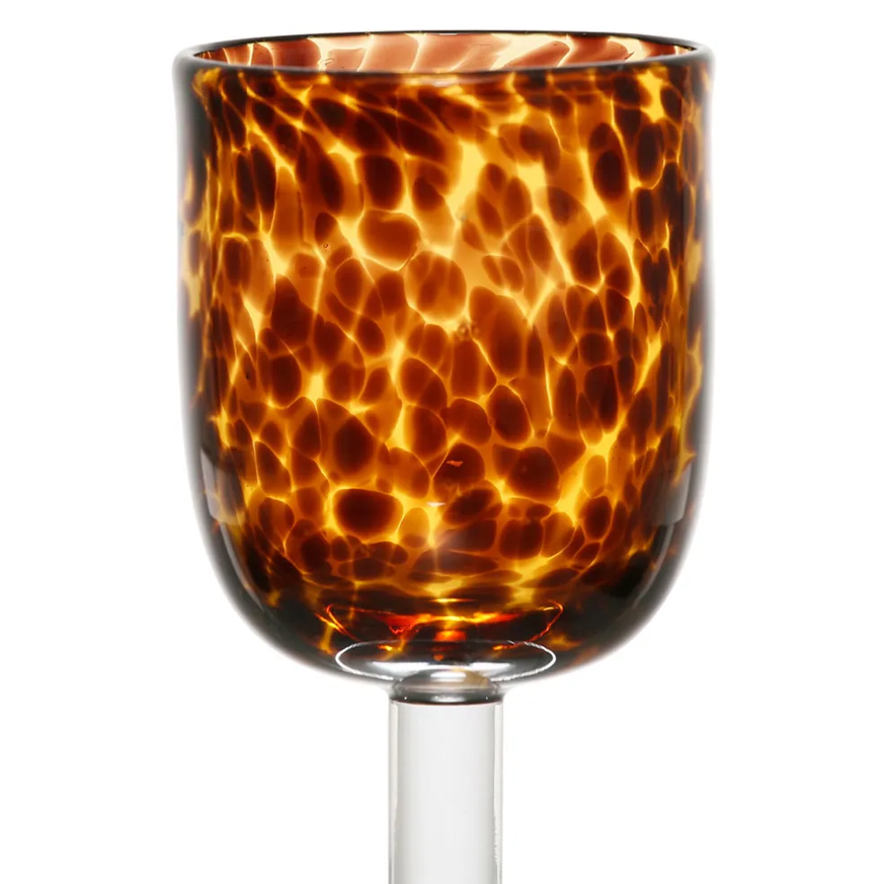 Verre à pied pour vin en verre ambre 30cl - Preline