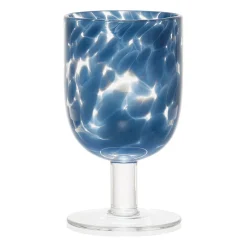 Verre à pied verre bleu 30cl - Preline