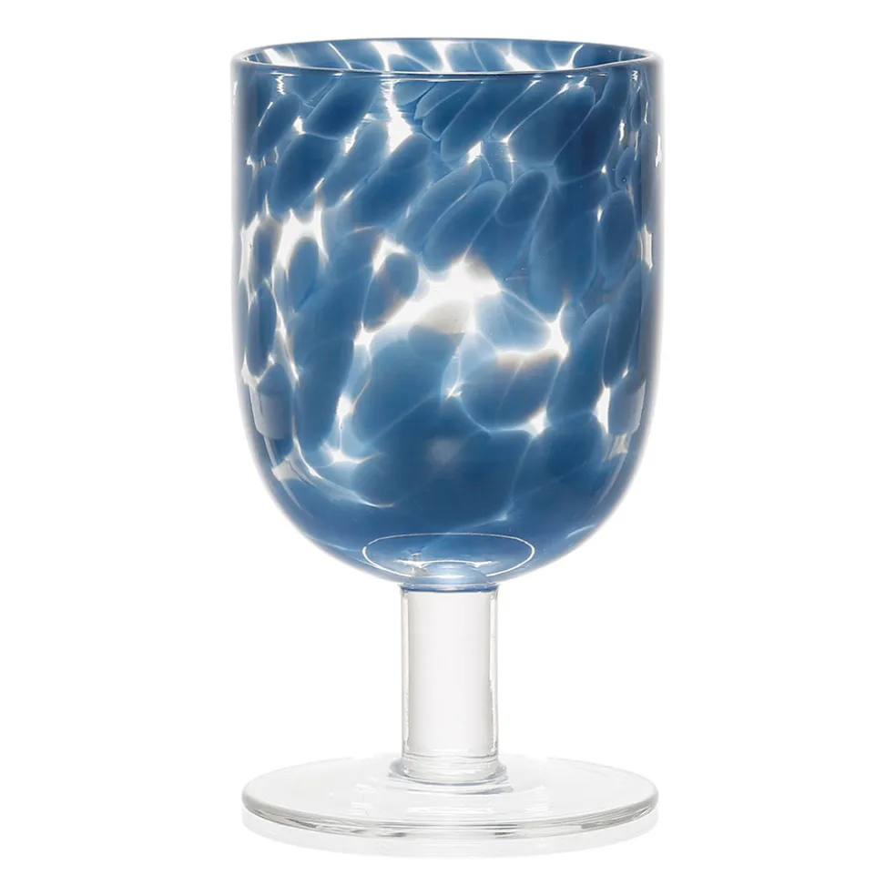 Verre à pied verre bleu 30cl - Preline