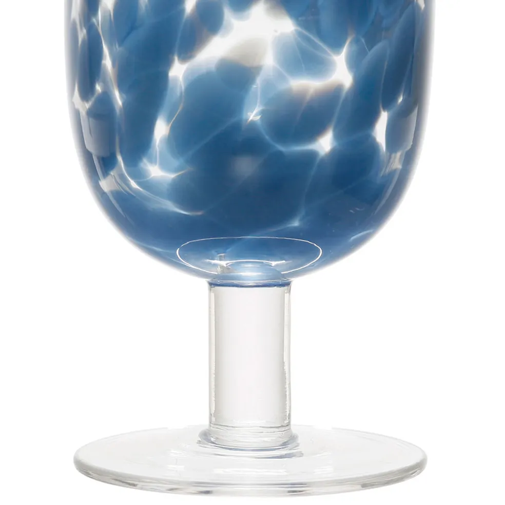 Verre à pied verre bleu 30cl - Preline