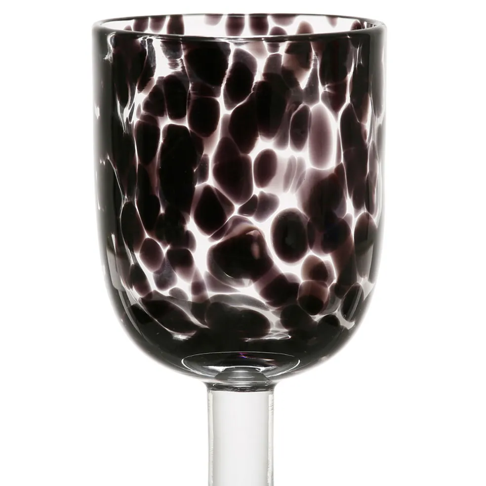 Verre à pied verre noir 30cl - Preline