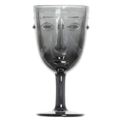 Verre à pied visage noir