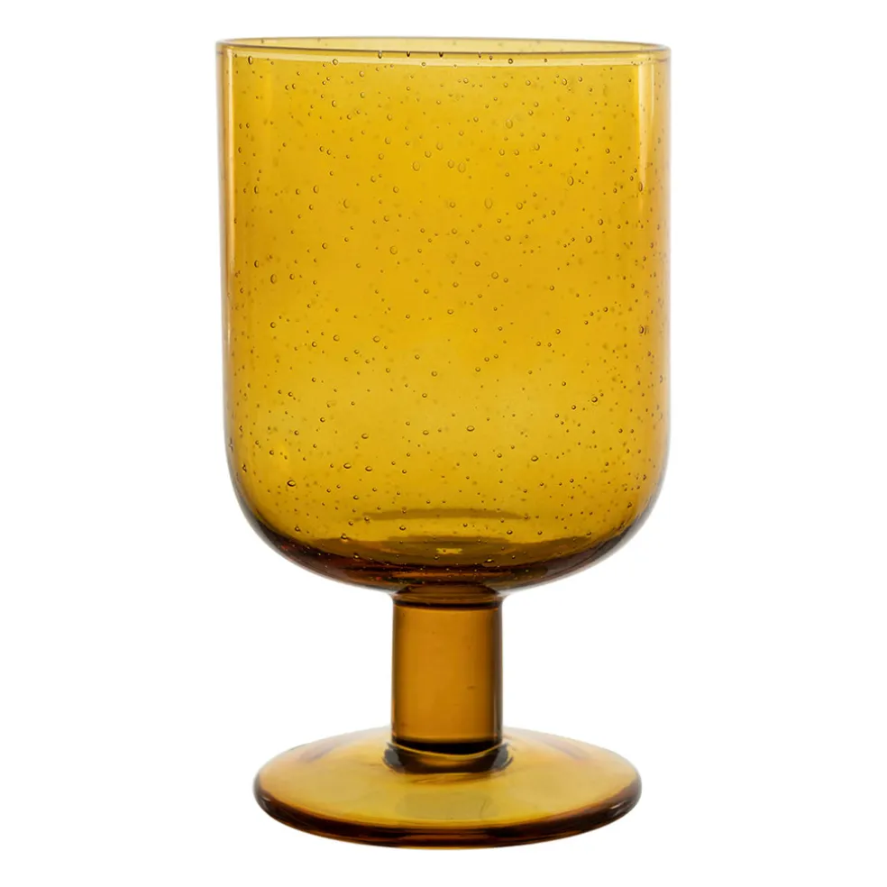 Verre a pied en verre ambre 40cl - Pernille