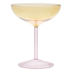 Verre a pied en verre borosilicate jaune clair 25cl - Funny