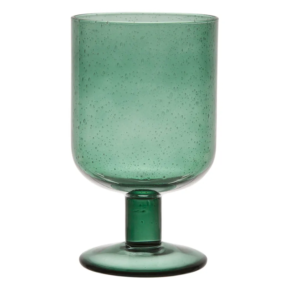 Verre a pied en verre emeraude 40cl - Pernille