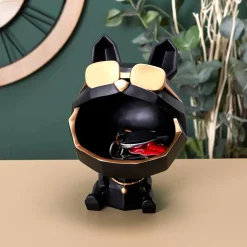 Vide poche chien a lunettes noir