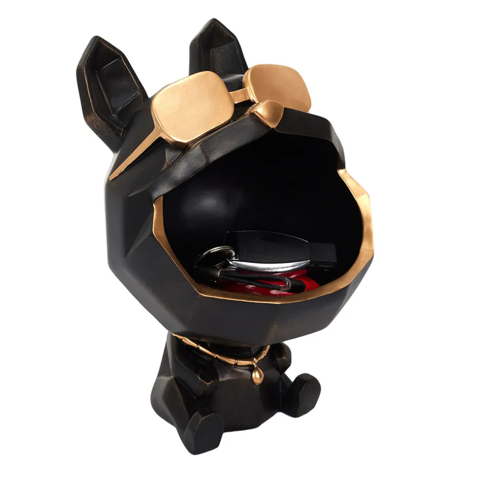 Vide poche chien a lunettes noir