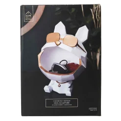 Vide poche chien lunettes blanc