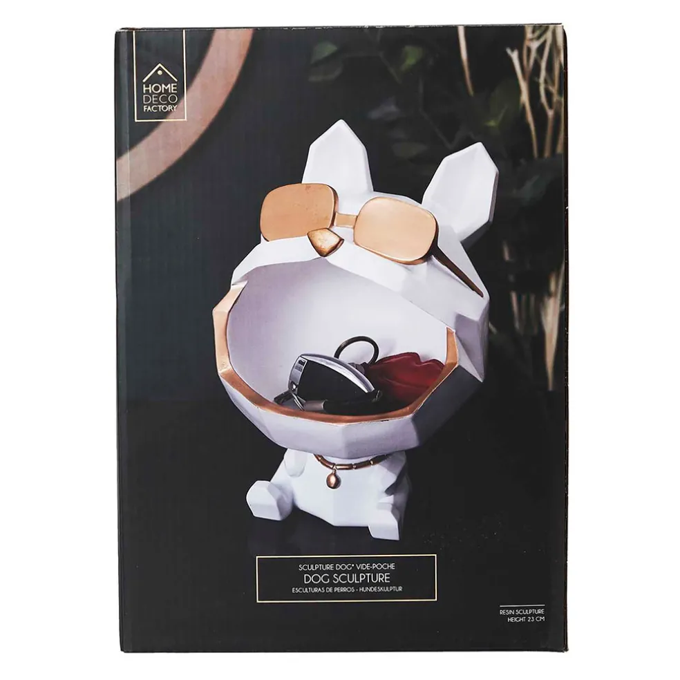 Vide poche chien lunettes blanc