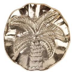 Vide poche palmier doré 10x10cm - Tropic Étoile