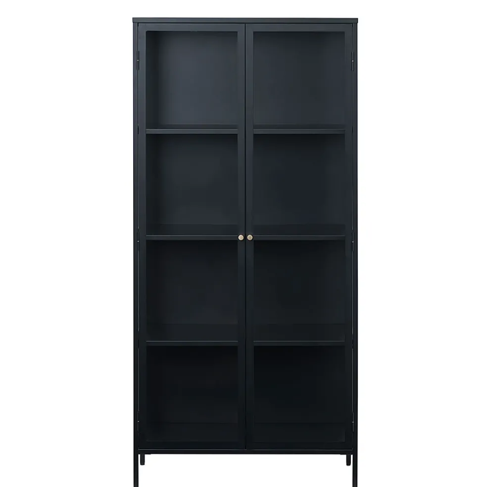 Vitrine en métal 4 étagères h190cm - carmel