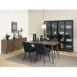 Vitrine en métal 4 étagères h190cm - carmel