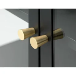 Vitrine en métal 4 étagères h190cm - carmel