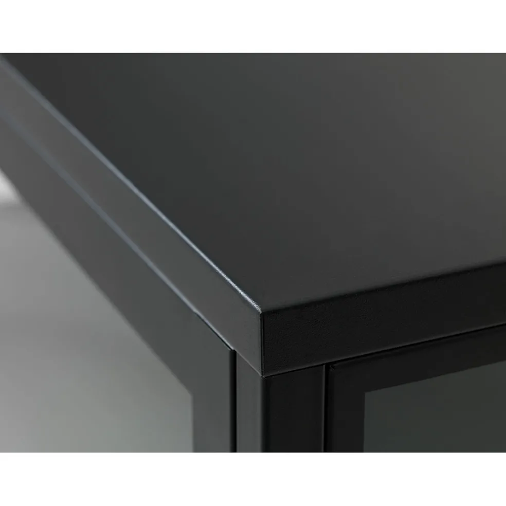 Vitrine en métal 4 étagères h190cm - carmel